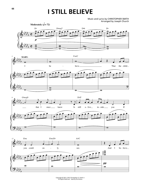 Christopher Smith I Still Believe Musik Noten - Piano & Vocal - 164977-0