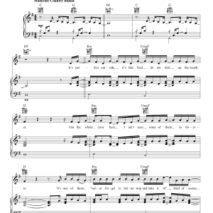 Cole Swindell You Should Be Here Musik Noten - Piano, Vocal & Guitar Chords - 164768-0