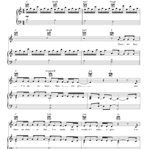 Colton Dixon Through All Of It Musik Noten - Piano, Vocal & Guitar Chords - 161595-0