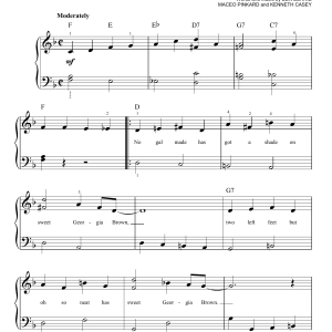 Count Basie Sweet Georgia Brown Musik Noten - Piano, Vocal & Guitar Chords - 150061-0