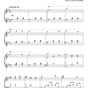 Danny Elfman Fireside Dance Musik Noten - Piano, Vocal & Guitar Chords - 151336-0