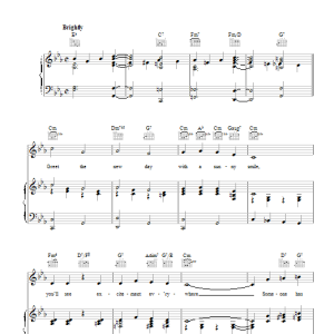 Dean Martin Powder Your Face With Sunshine Musik Noten - Piano, Vocal & Guitar Chords - 110329-0