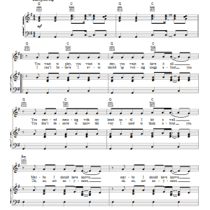 Demi Lovato Really Don't Care Musik Noten - Piano, Vocal & Guitar Chords - 152816-0