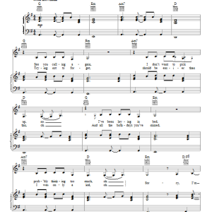 Demi Lovato Shouldn't Come Back Musik Noten - Piano, Vocal & Guitar Chords - 152814-0