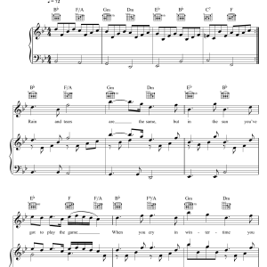 Demis Roussos Rain And Tears Musik Noten - Piano, Vocal & Guitar Chords - 120658-0