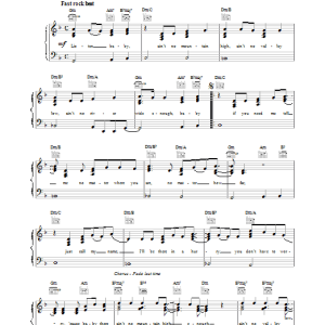 Diana Ross Ain't No Mountain High Enough Musik Noten - Guitar Chords/Lyrics - 116600-0