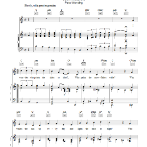 Dickie Valentine I Wonder Musik Noten - Piano, Vocal & Guitar Chords - 110542-0