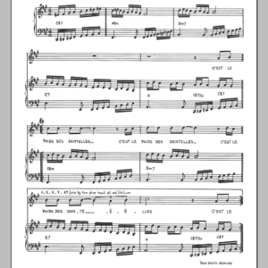 Didier Marouani Le Poids Des Dentelles Musik Noten - Piano & Vocal - 116525-0