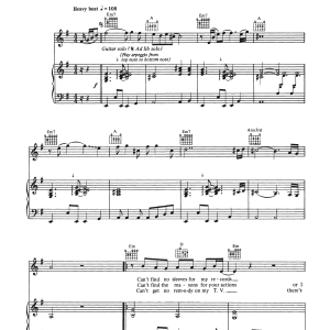 Dire Straits One World Musik Noten - Piano, Vocal & Guitar Chords - 120385-0