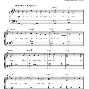 Don Raye I'll Remember April Musik Noten - Very Easy Piano - 179189-0
