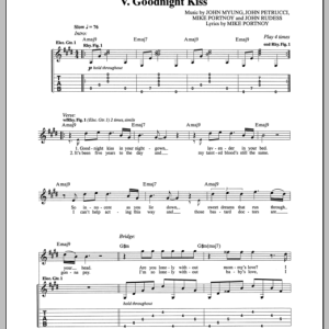 Dream Theater Six Degrees Of Inner Turbulence: V. Goodnight Kiss Musik Noten - Guitar Tab - 155201-0
