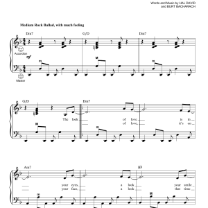 Dusty Springfield The Look Of Love Musik Noten - Guitar Chords/Lyrics - 117979-0
