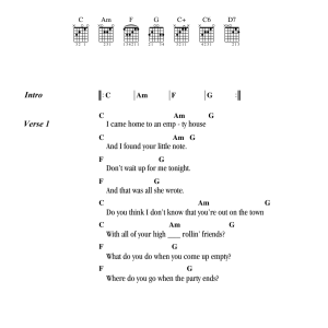 Eagles Busy Being Fabulous Musik Noten - Guitar Chords/Lyrics - 153419-0