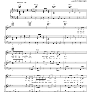 Echosmith Cool Kids Musik Noten - Piano, Vocal & Guitar Chords - 156142-0
