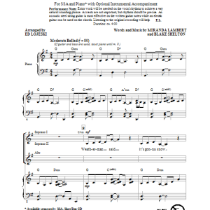 Ed Lojeski Over You Musik Noten - SSA Choir - 151235-0