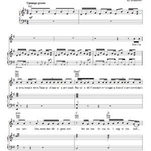 Ed Sheeran You Need Me, I Don't Need You Musik Noten - Piano, Vocal & Guitar Chords - 110822-0