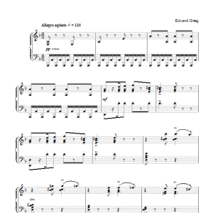 Edvard Grieg Allegro Agitato (from 'In Autumn' Op. 11) Musik Noten - Piano Solo - 117723-0
