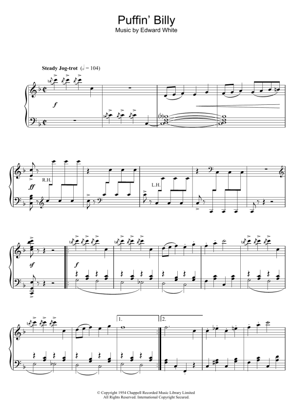 Edward White Puffin' Billy Musik Noten - Piano Solo - 123261-0