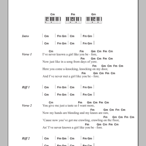 Edwyn Collins A Girl Like You Musik Noten - Piano Chords/Lyrics - 110450-0
