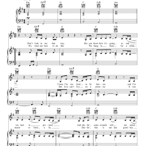 Elle Dallas featuring Courtney Love Walk Out On Me Musik Noten - Piano, Vocal & Guitar Chords - 159967-0