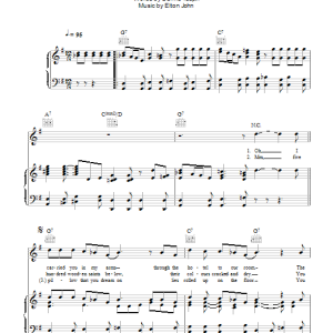 Elton John Mexican Vacation Musik Noten - Piano, Vocal & Guitar Chords - 117135-0