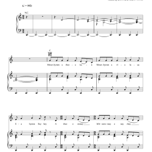Enya The River Sings Musik Noten - Piano, Vocal & Guitar Chords - 161470-0
