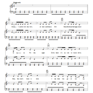 Eric Church Give Me Back My Hometown Musik Noten - Piano, Vocal & Guitar Chords - 152890-0