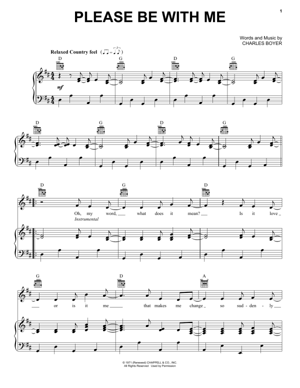 Eric Clapton Please Be With Me Musik Noten - Piano, Vocal & Guitar Chords - 161882-0