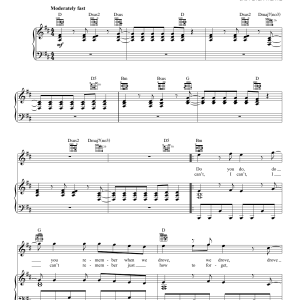 Fall Out Boy Favorite Record Musik Noten - Piano, Vocal & Guitar Chords - 160911-0