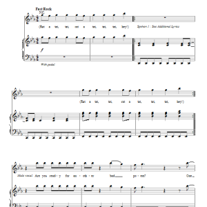 Fall Out Boy Rat A Tat Musik Noten - Piano, Vocal & Guitar Chords - 150006-0