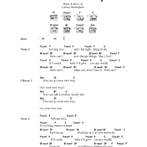 Fleetwood Mac Go Your Own Way Musik Noten - Piano, Vocal & Guitar Chords - 116908-0
