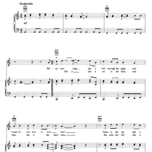 Fleetwood Mac Rhiannon Musik Noten - Piano Chords/Lyrics - 110465-0