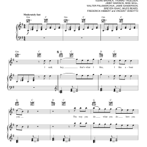 Flo Rida That's What I Like Musik Noten - Piano, Vocal & Guitar Chords - 162481-0