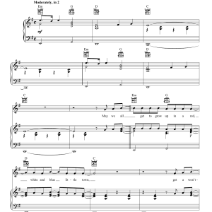 Florida Georgia Line feat. Tim McGraw May We All Musik Noten - Piano, Vocal & Guitar Chords - 174865-0