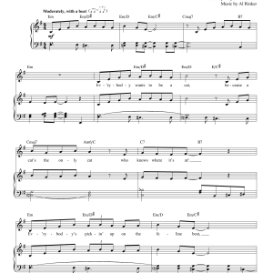 Floyd Huddleston & Al Rinker Ev'rybody Wants To Be A Cat (from The Aristocats) Musik Noten - Piano & Vocal - 164521-0
