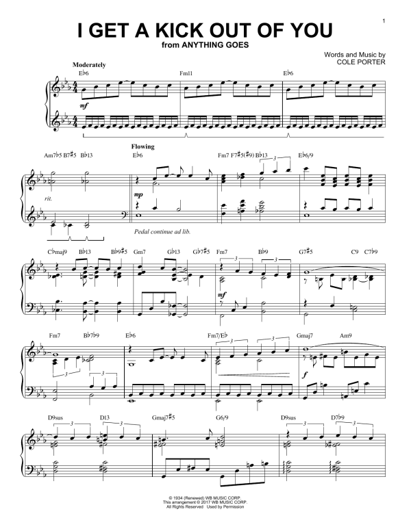 Frank Sinatra I Get A Kick Out Of You [Jazz version] Musik Noten - Piano Solo - 178401-0