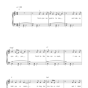 Frankie Valli & The Four Seasons Can't Take My Eyes Off Of You Musik Noten - Beginner Piano - 107774-0