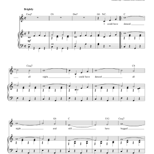 Frederick Loewe I Could Have Danced All Night Musik Noten - Piano & Vocal - 179006-0