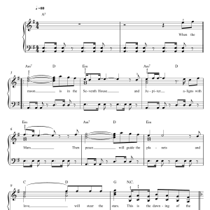 Galt MacDermot Aquarius (from 'Hair') Musik Noten - Easy Piano - 120860-0