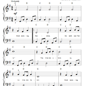 Galt MacDermot Good Morning Starshine Musik Noten - Easy Piano - 116985-0