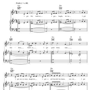 Galt MacDermot I Got Life (from 'Hair') Musik Noten - Piano, Vocal & Guitar Chords - 120849-0