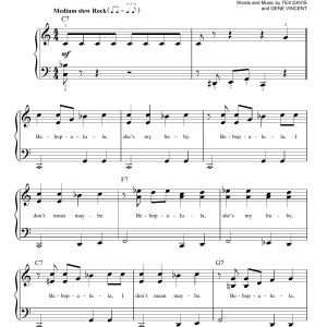 Gene Vincent Be-Bop-A-Lula Musik Noten - Ukulele Chords/Lyrics - 89450-0