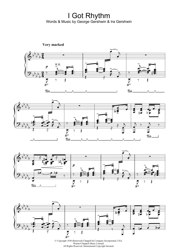 George Gershwin I Got Rhythm Musik Noten - Banjo Tab - 178560-0