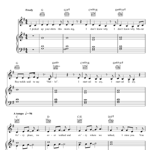 Glen Ballard With You (from Ghost The Musical) Musik Noten - Piano, Vocal & Guitar Chords - 120036-0