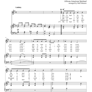 Hall Johnson Mary Had A Baby Musik Noten - Piano & Vocal - 156305-0