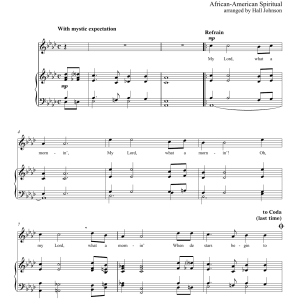 Hall Johnson My Lord What A Mornin' Musik Noten - Piano & Vocal - 156327-0