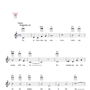 Harry Carroll I'm Always Chasing Rainbows Musik Noten - Ukulele - 152726-0