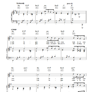 Harry Warren About A Quarter To Nine Musik Noten - Piano, Vocal & Guitar Chords - 110566-0