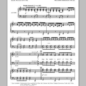 Heather Sorenson Creation Hymn In Classic Style Musik Noten - SATB Choir - 88190-0
