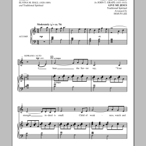 Hojun Lee Jesus Paid It All Musik Noten - SATB Choir - 150511-0